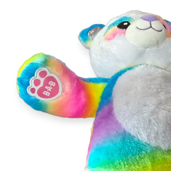 Build A Bear Rainbow Friends PANDA 16" - 2020 Plush Stuffed Animal Tie Dye - Picture 5 of 7